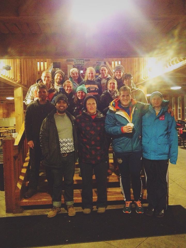 Students at Caberfae ski resort