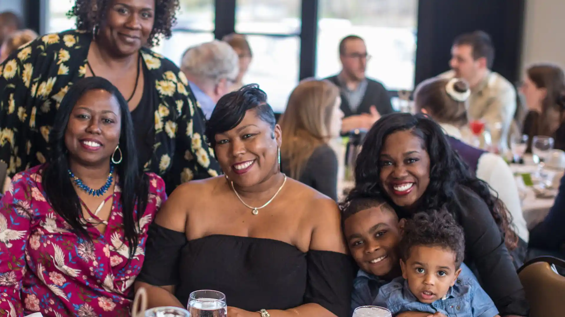 A happy family at the Graduate Banquet.