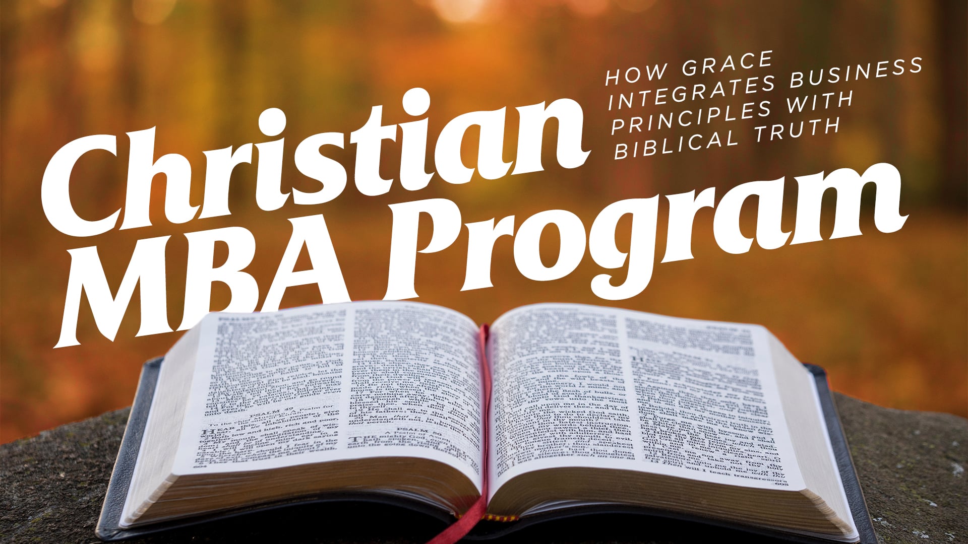 Christian MBA Program – How Grace Integrates Business Principles with Biblical Truth