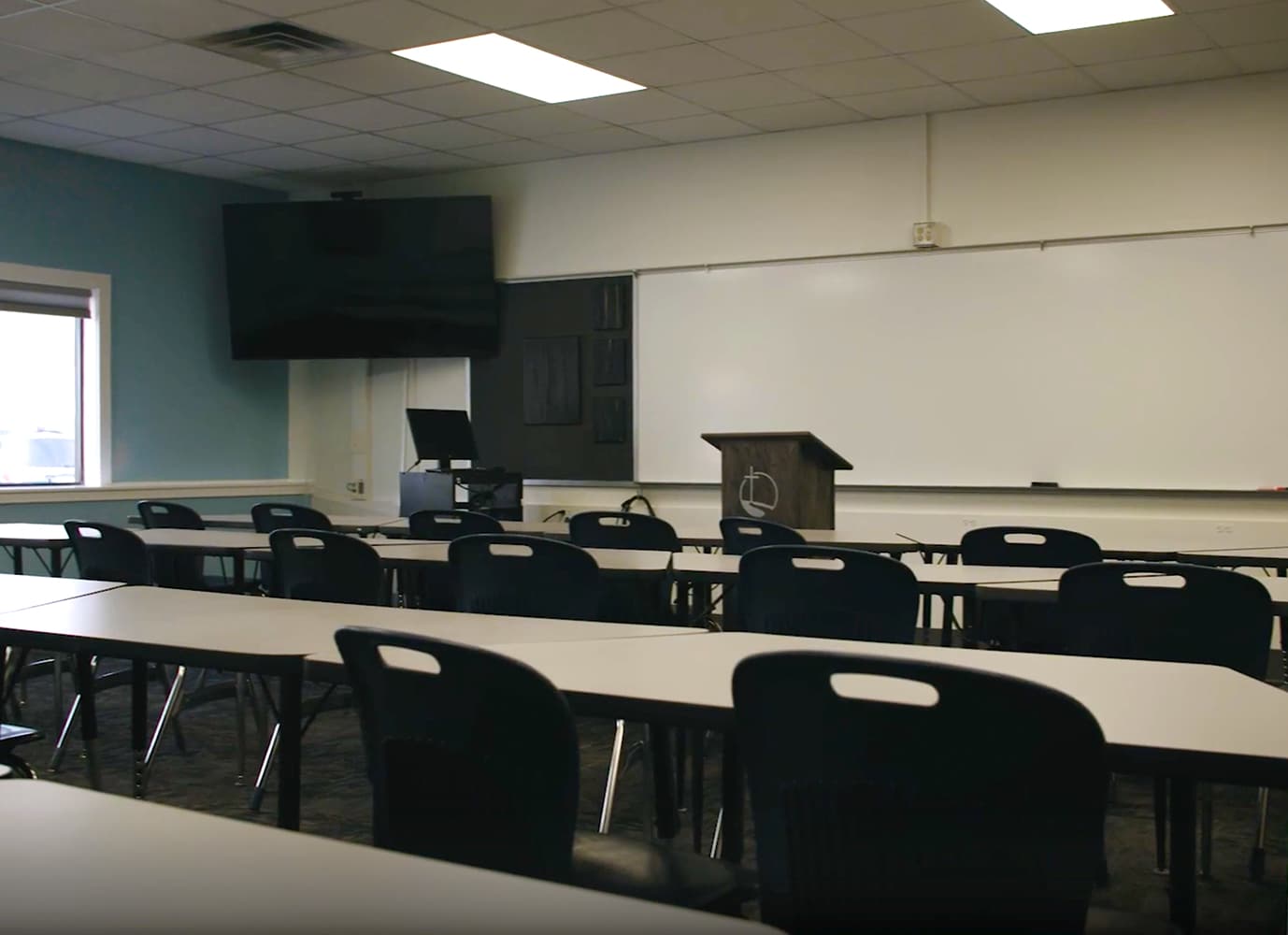 Interior view of a classroom at Grace Christian University