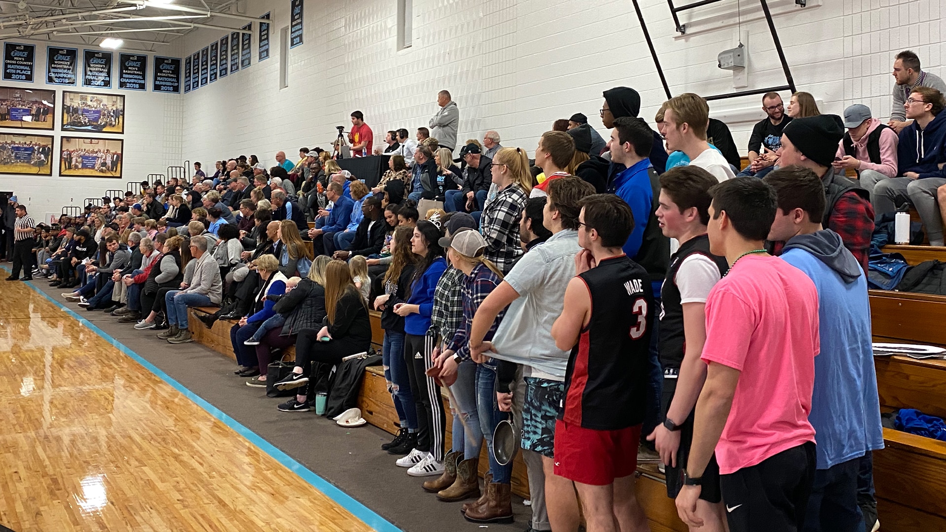 Crowd at a Basketball Game in Aldrich Athletic Center at Grace Christian University