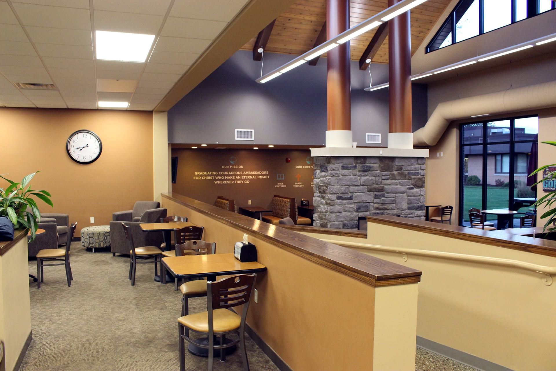 Interior view of the Commons at Grace Christian University