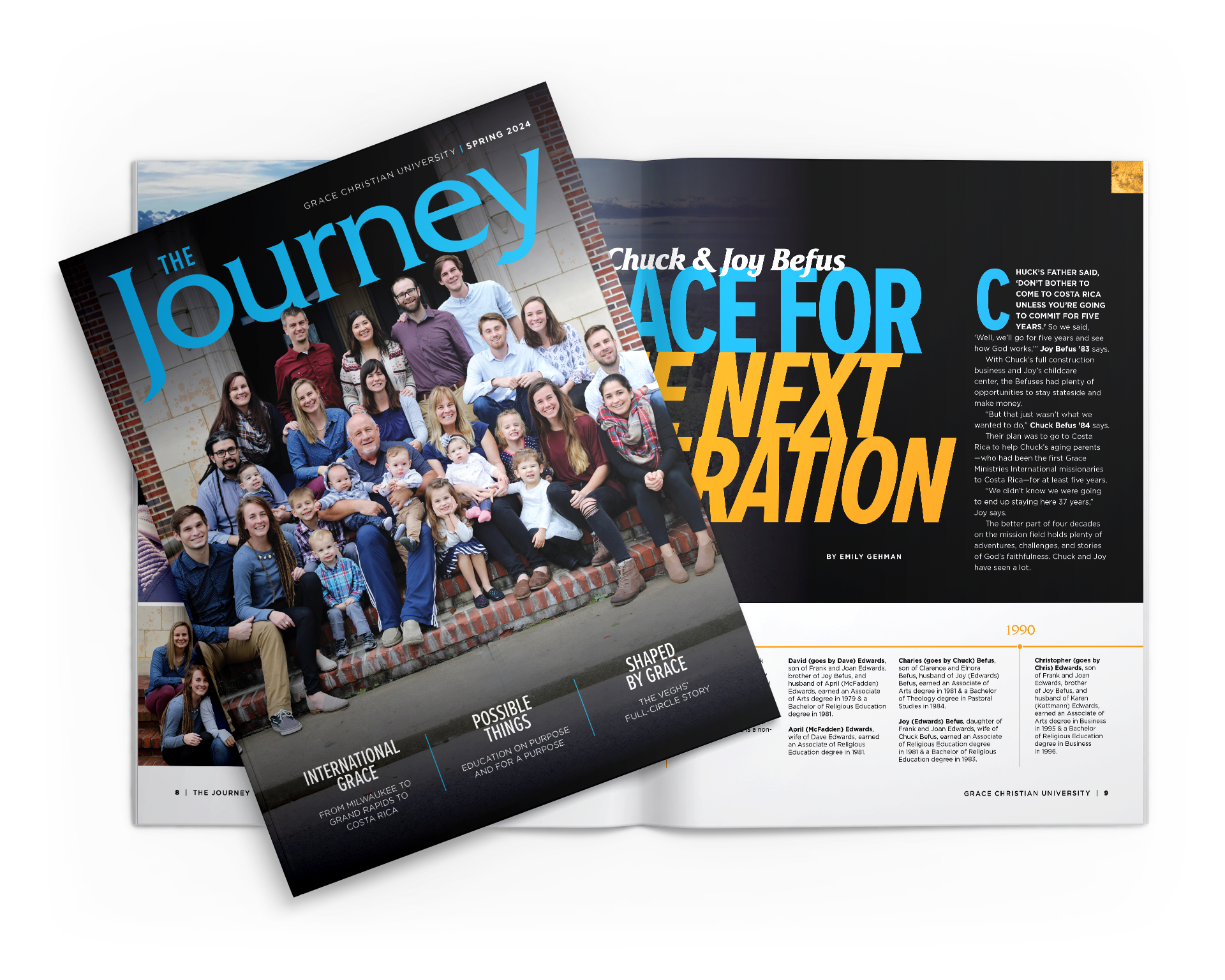 The Journey Magazine cover and cover story.