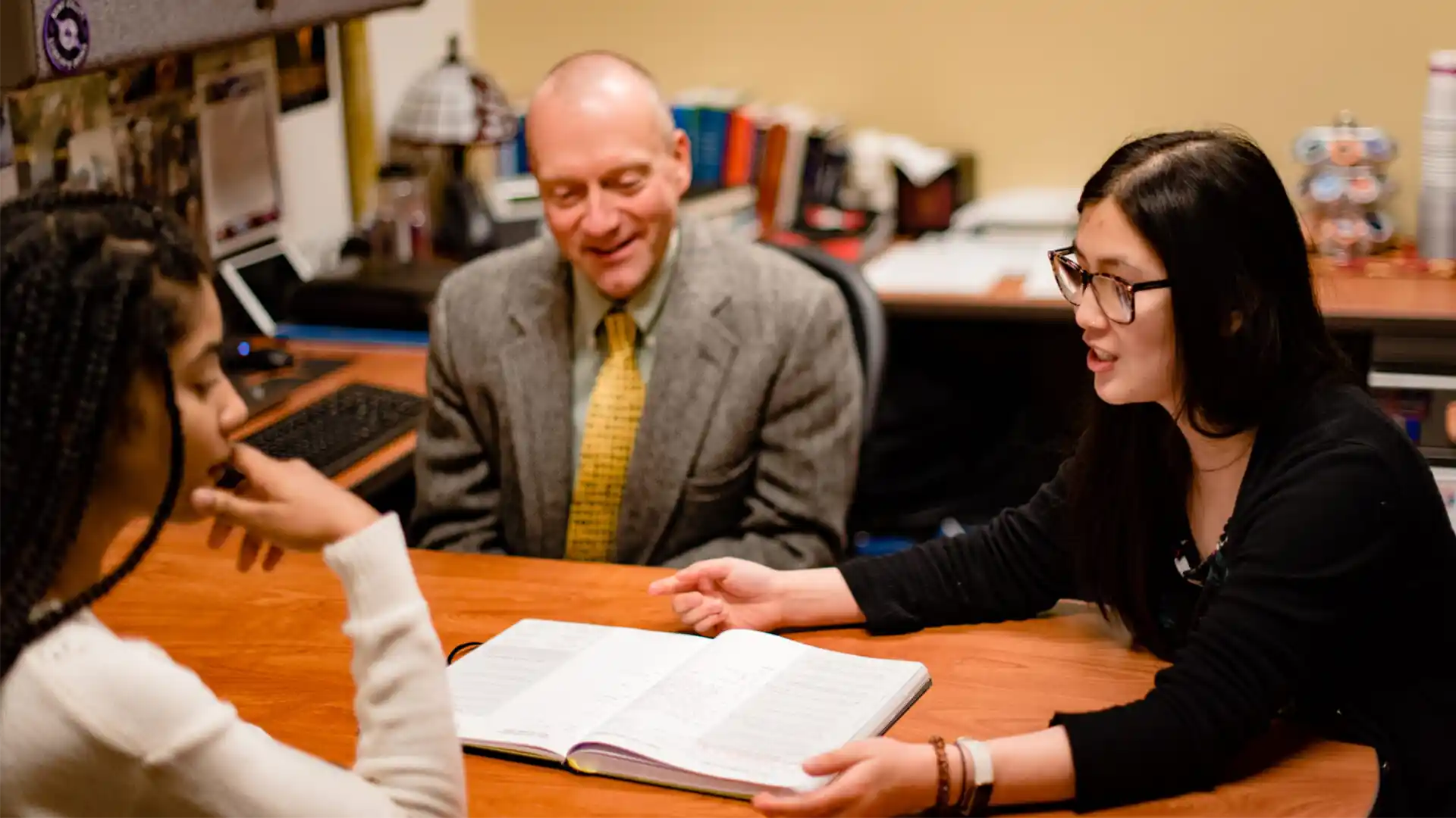 Professor Talking with Students